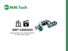 এইচডিপিই ওয়াটার সিস্টেম অপারেশন প্রদর্শন জন্য 200mm হাইড্রোলিক বিট ফিউশন ঢালাই মেশিন